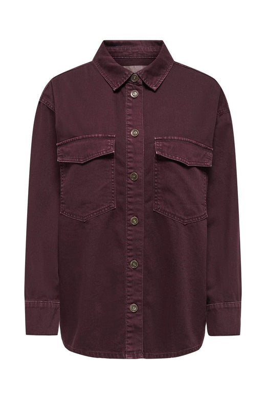 Only - Onlsilla L/S Shacket Cc - 5044817 Fudge