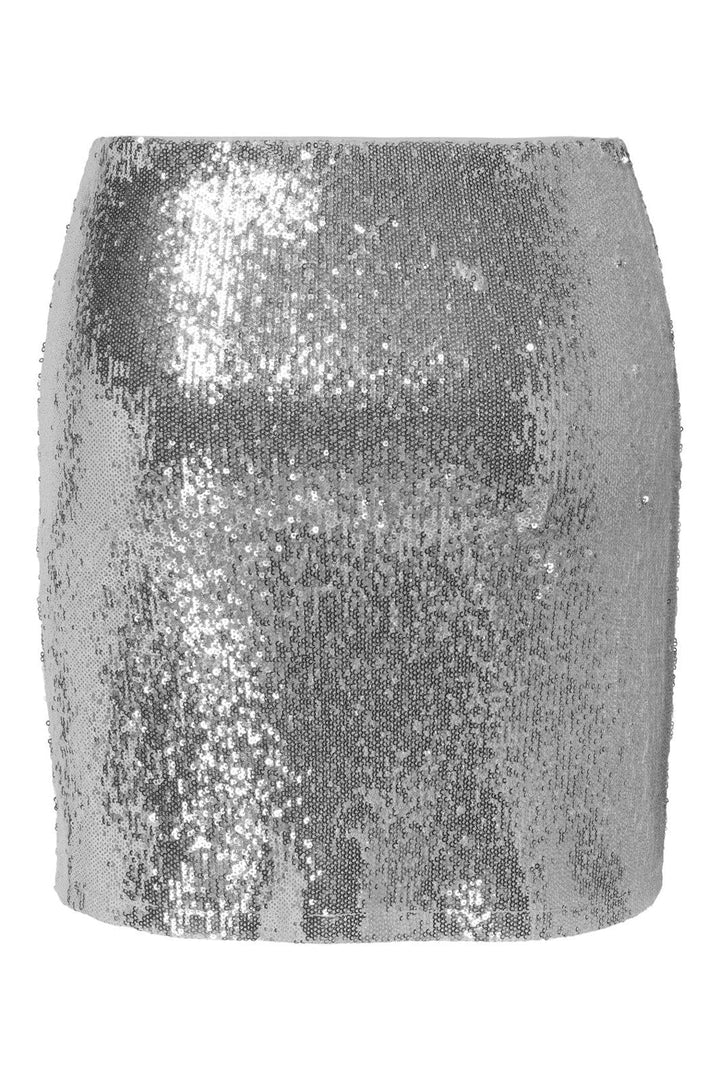 Only - Onlsimone Short Sequins Skirt - 4850596 Silver Silver Sequins