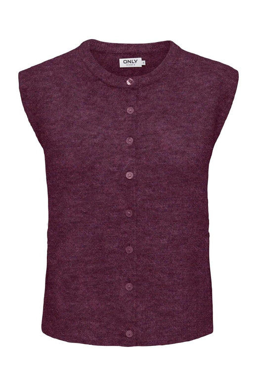 Only - Onlsimoni Vest Knt - 5111356 Mauve Wine Melange