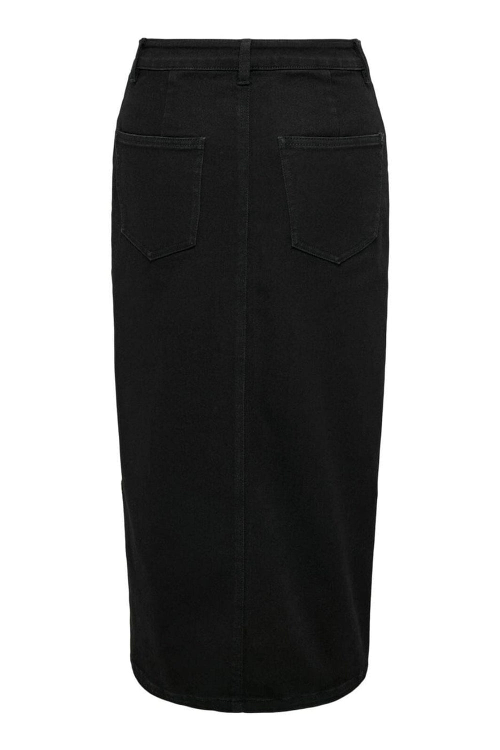 Only - Onlsiri Front Slit Skirt Gua - 4507661 Black Denim Nederdele 