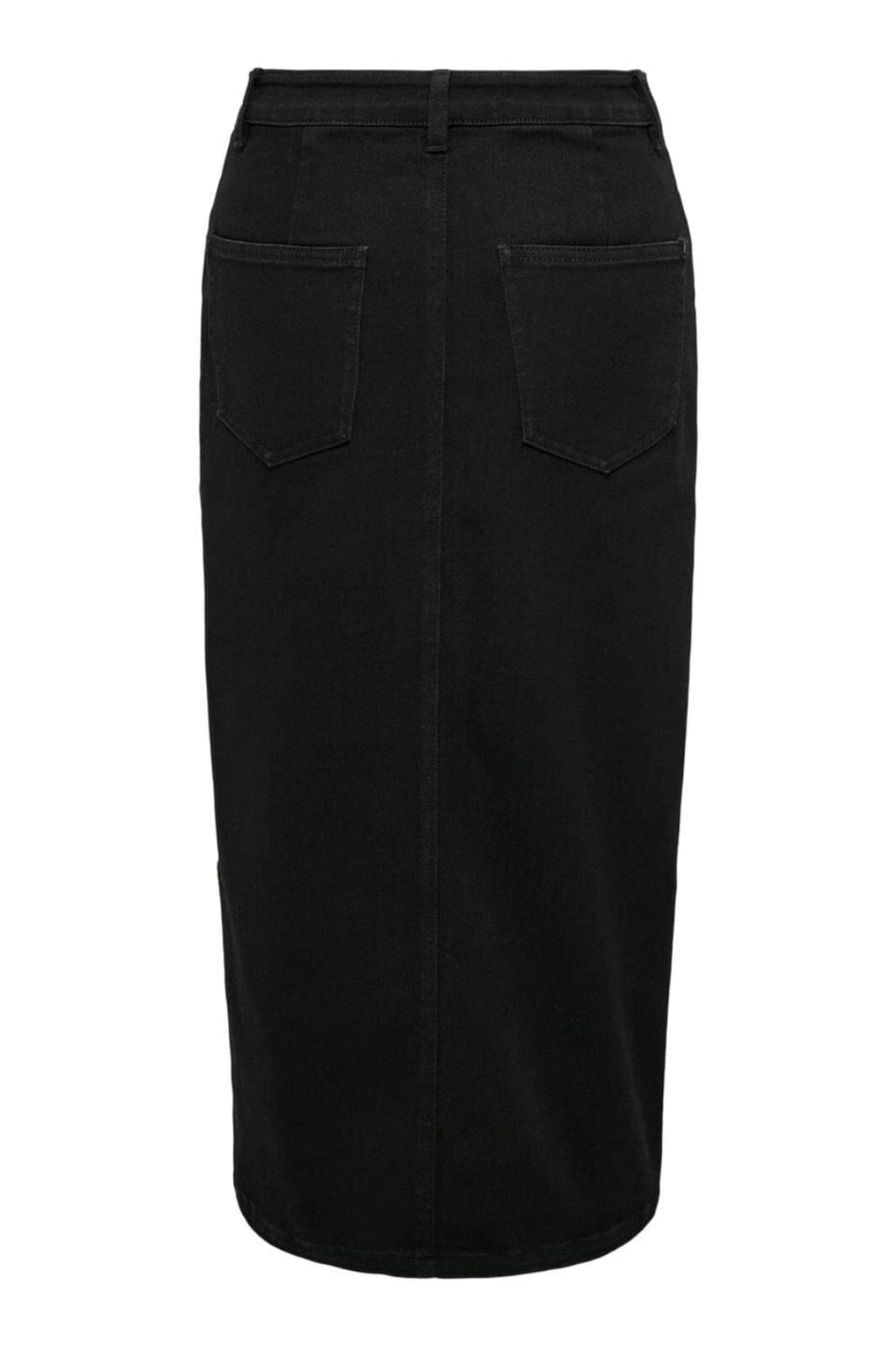 Only - Onlsiri Front Slit Skirt Gua - 4507661 Black Denim Nederdele 