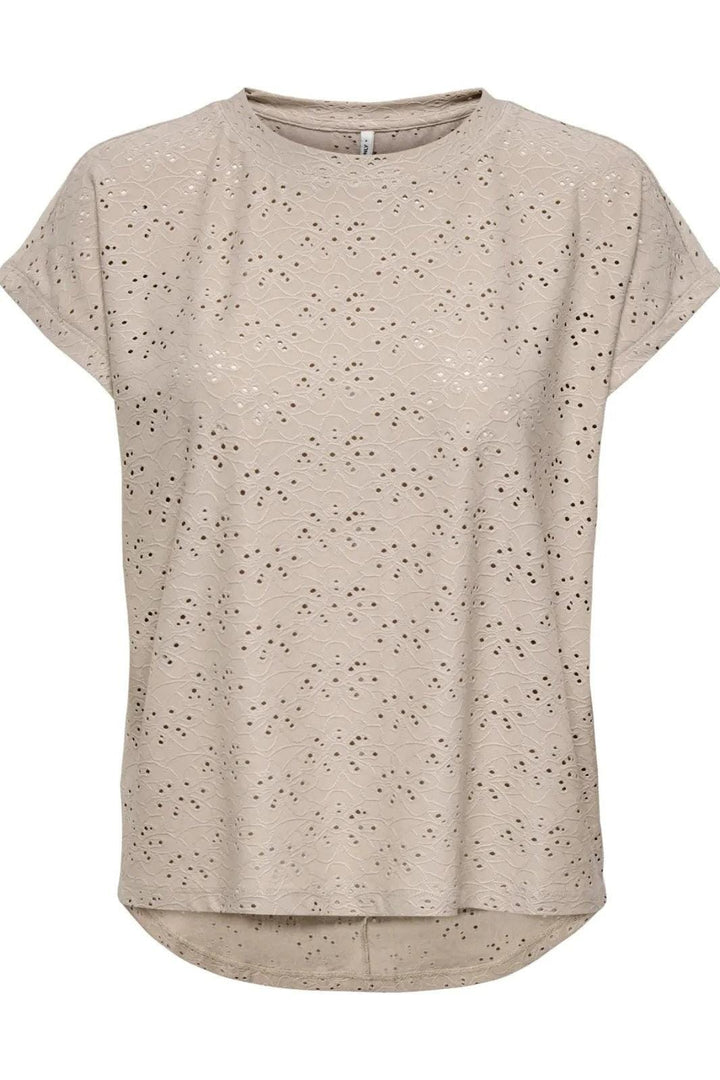Only - Onlsmilla Life S/S Top - 4991258 Chateau Gray T-shirts 