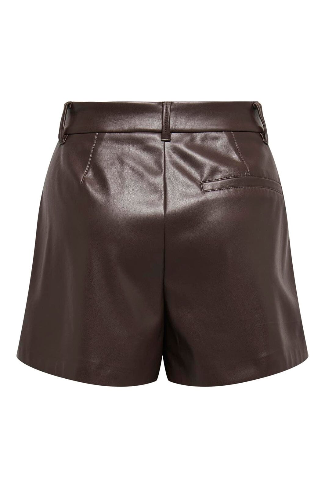 Only - Onlsmooth Faux Lea Shorts 2 - 4877047 Seal Brown