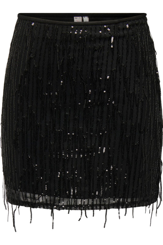 Only - Onlspacy Short Sequins Skirt 15305742 - 4410945 - Black Black Sequins