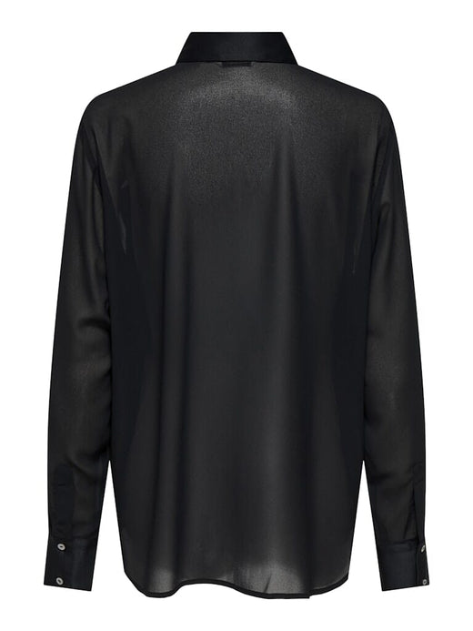 Only - Onlstar Life L/S Breeana Mix Shirt Solid - 4883781 Black Skjorter 