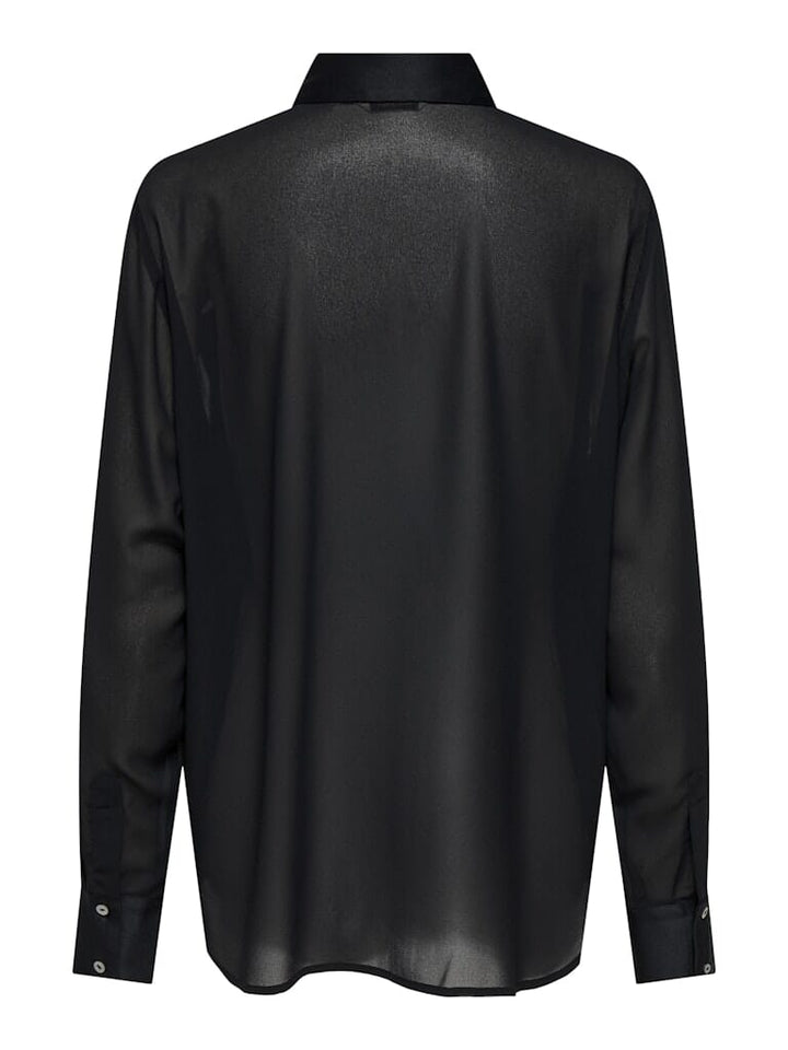 Only - Onlstar Life L/S Breeana Mix Shirt Solid - 4883781 Black Skjorter 