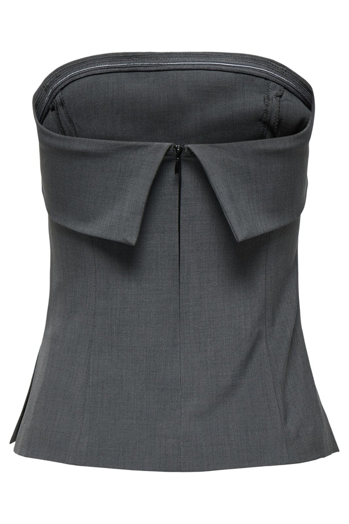 Only - Onlsvea Life S/L Tube Top Tlr - 4759781 Dark Grey Melange