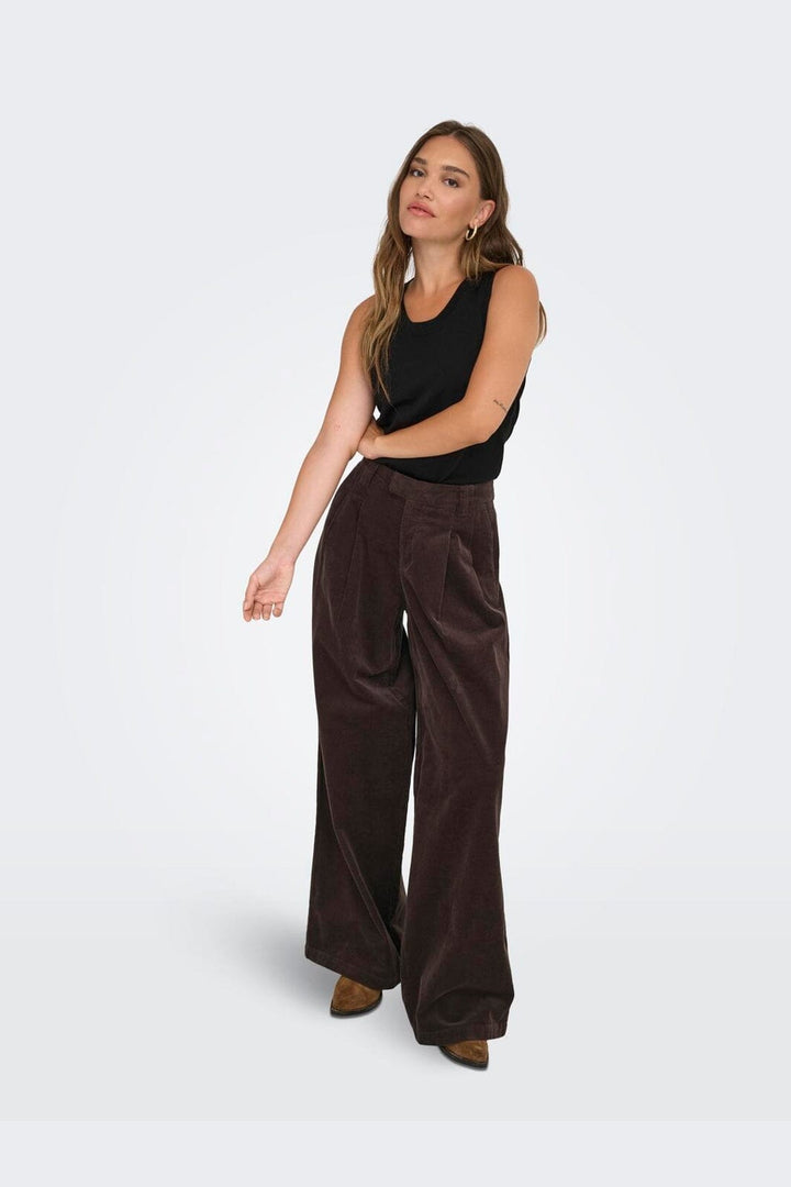 Only - Onlsvea-Nessa Cord Wide Pant Cc Tlr - 4854242 Seal Brown