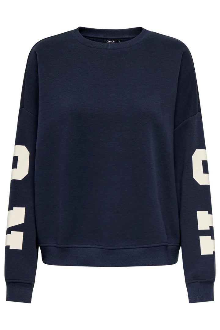 Only - Onlsweat L/S Back/Sleeve Print Swt - 4980943 Night Sky Birch Houston Print Sweatshirts 