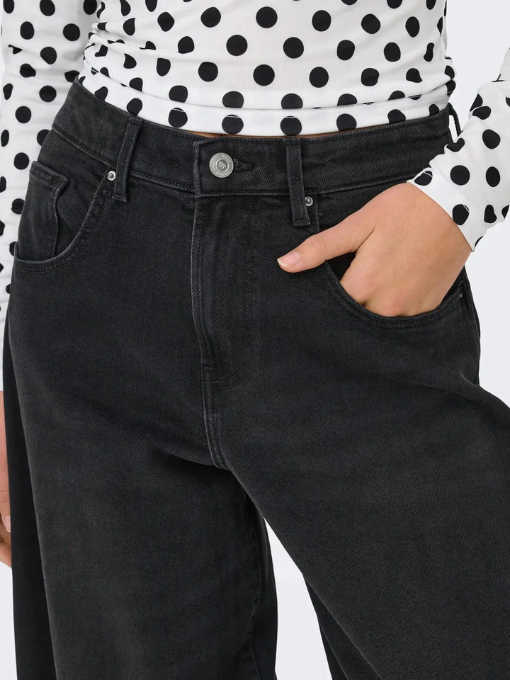 Only - Onltamy Barrel Epp - 4968778 Washed Black Jeans 