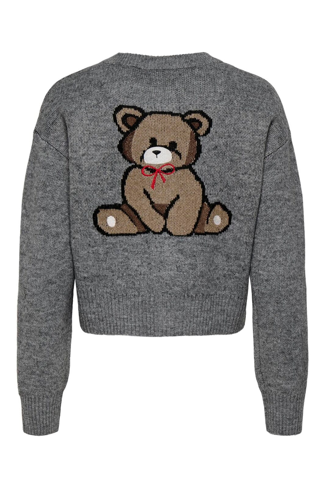 Only - Onlteddy Ls Cardigan Knt - 4882989 Medium Grey Melange Teddy