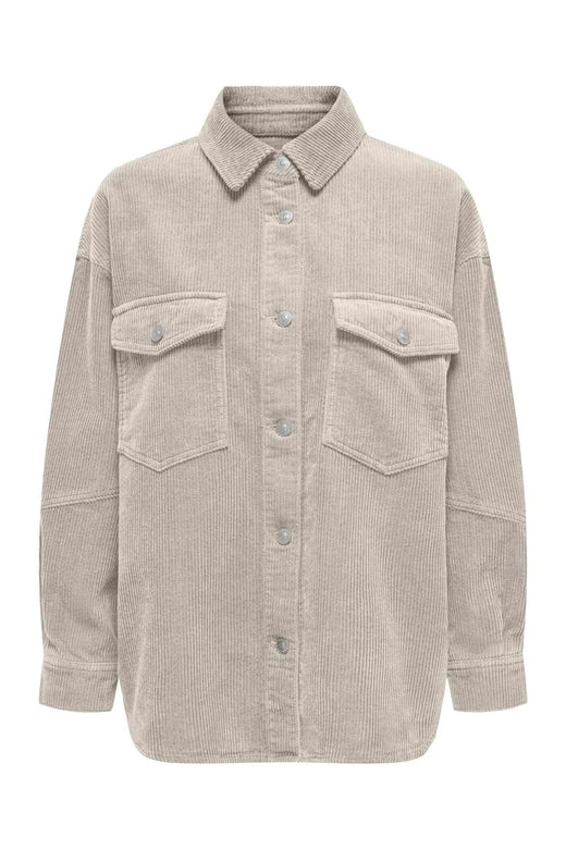 Only - Onltiggy L/S Cord Shacket - 4732421 Silver Lining