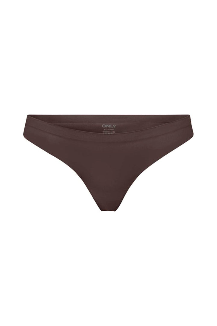 Only - Onltracy Bonded Thong Acc - 5015614 Seal Brown Underbukser 