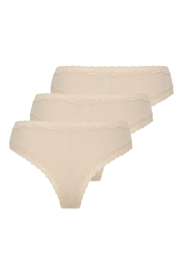 Only - Onltracy V Cut Lace Cheeky Brief 3Pk Acc - 4840575 Peach Taffy X3