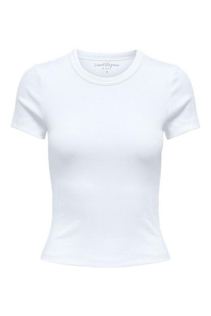 Only - Onlval Life S/S O-Neck Top - 4963296 Bright White