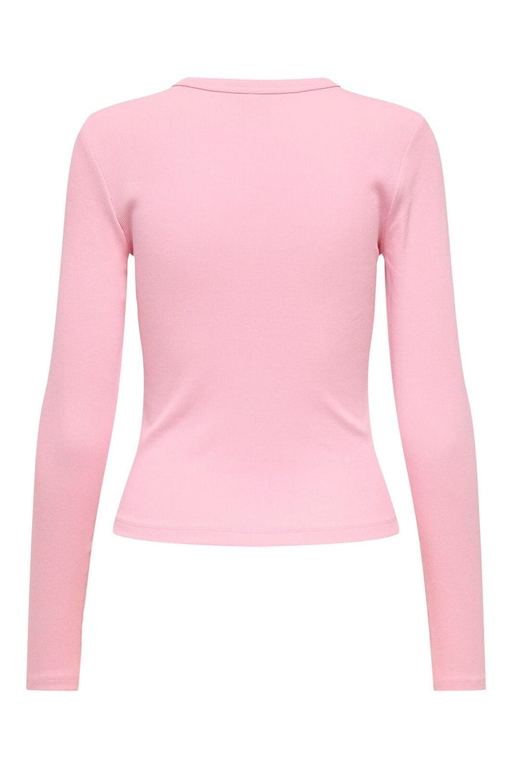 Only - Onlval L/S O-Neck Top - 4983077 Romance Rose