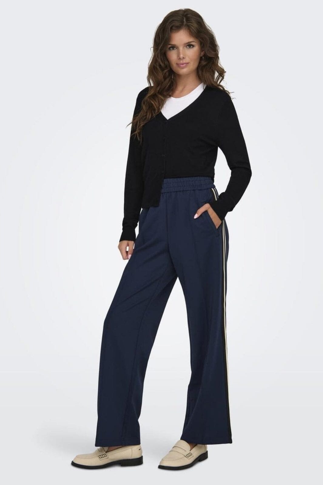 Only - Onlvenice Life Ls Vneck Cardi Knt - 4604853 Black