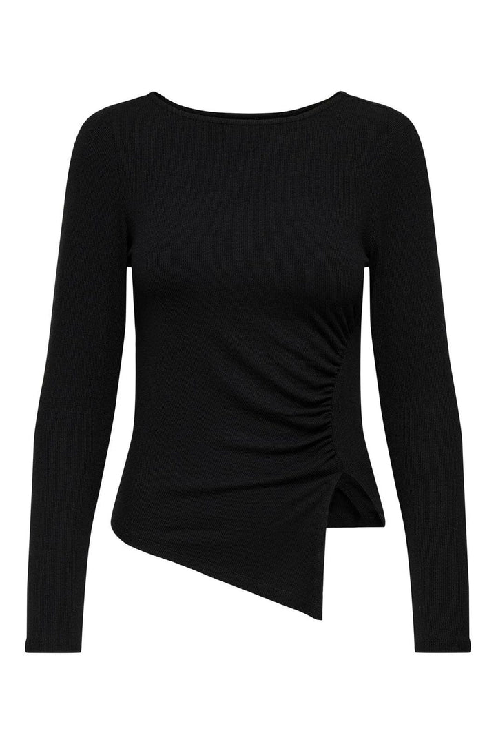 Only - Onlvic L/S Side Detail Top - 4968571 Black
