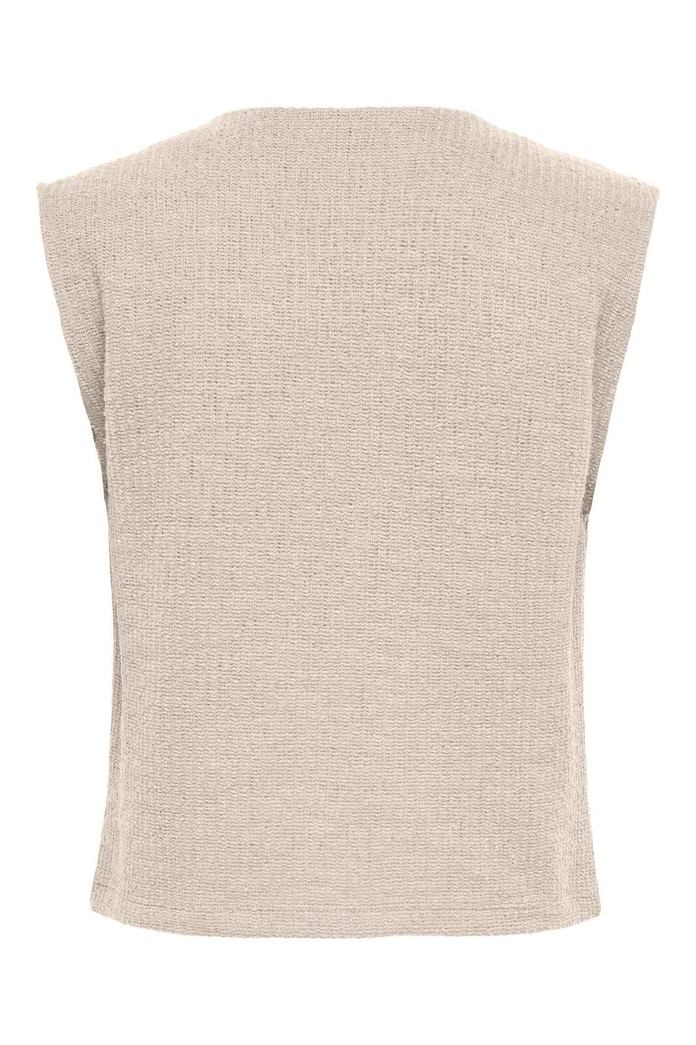 Only - Onlvicki Button Vest Swt - 5065539 Pumice Stone Gold Buttons