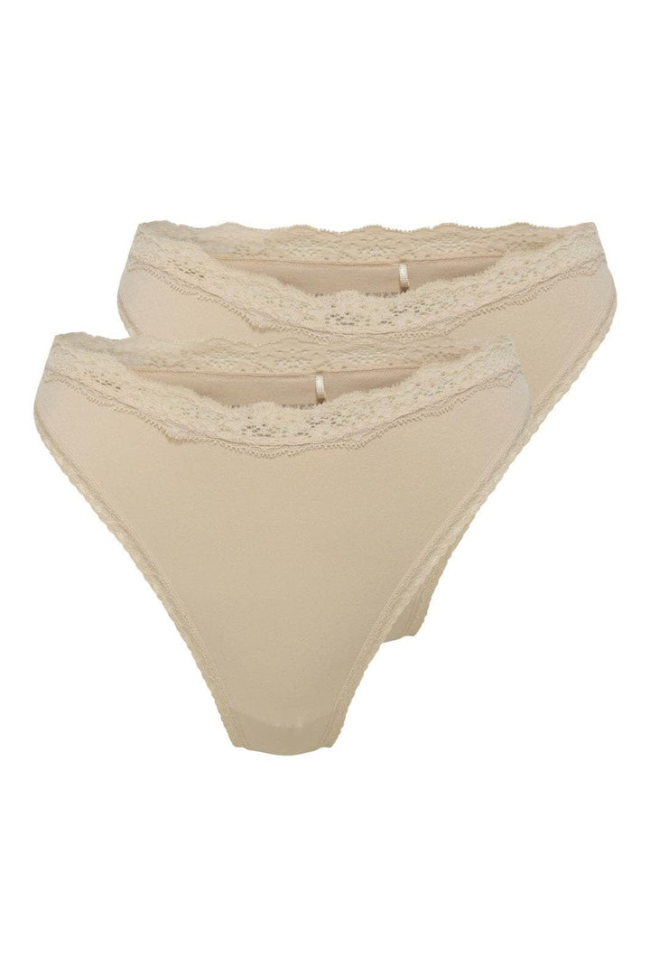 Only - Onlvicky Lace Cheeky Brief 2-Pack Acc - 4822899 Peach Taffy 2Xpack
