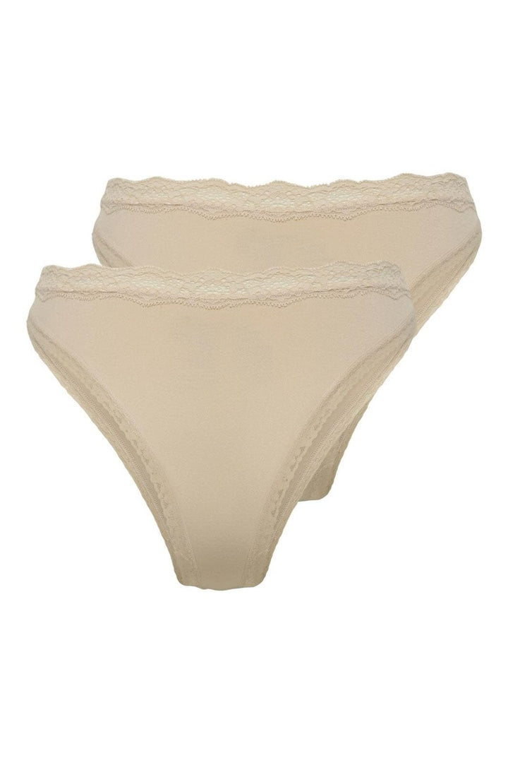 Only - Onlvicky Lace Cheeky Brief 2-Pack Acc - 4822899 Peach Taffy 2Xpack
