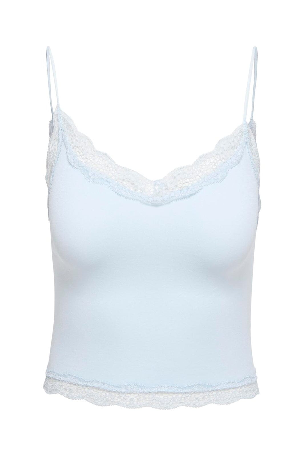 Only - Onlvicky Lace Seamless Cropped Top - 4928684 Ancient Water