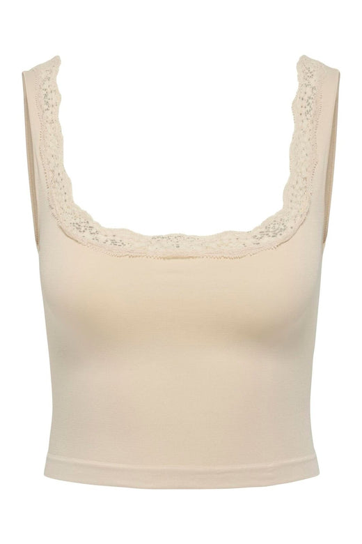 Only - Onlvicky Lace Singlet Square Neck Acc - 4816312 Peach Taffy