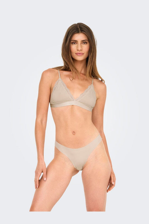 Only - Onlvicky Lace Unpadded Bralette Acc - 4816286 Peach Taffy