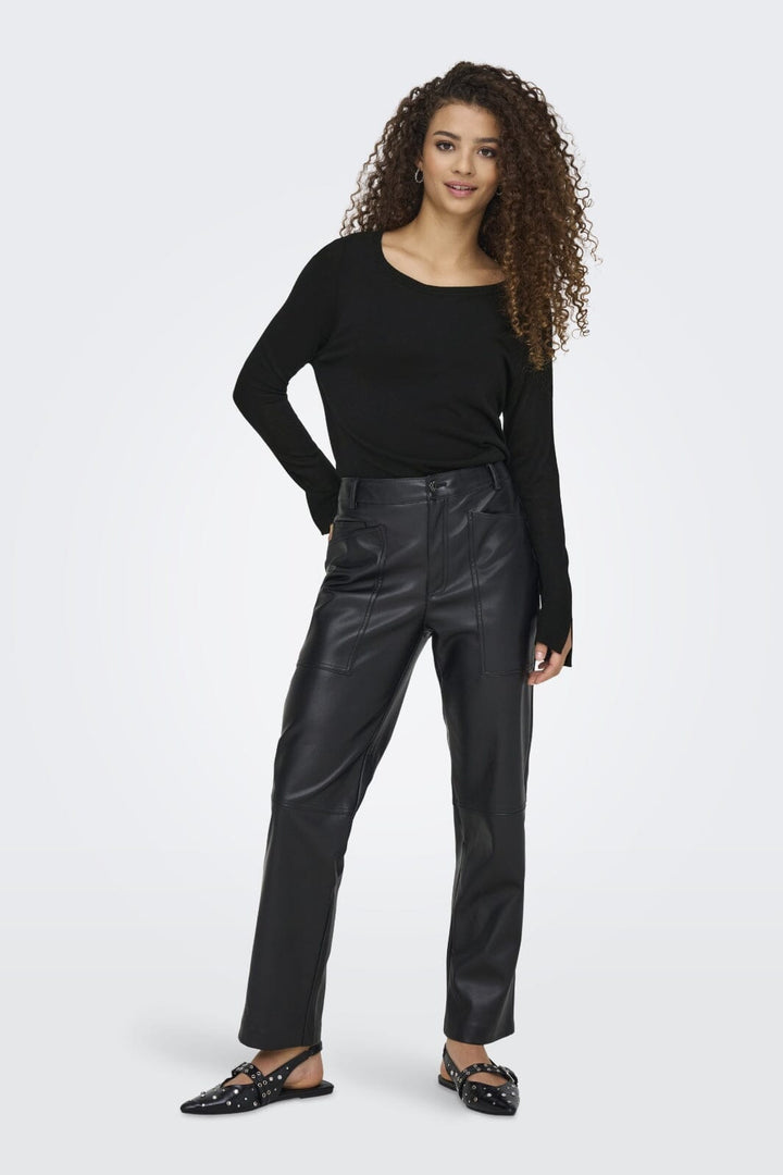 Only - Onlvienna Ls O-Neck Knt - 4727292 Black
