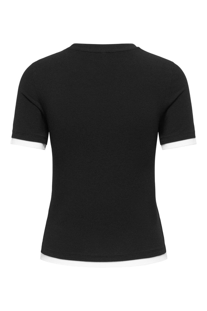 Only - Onlvirro S/S Double Top - 4980375 Black Cloud Dancer