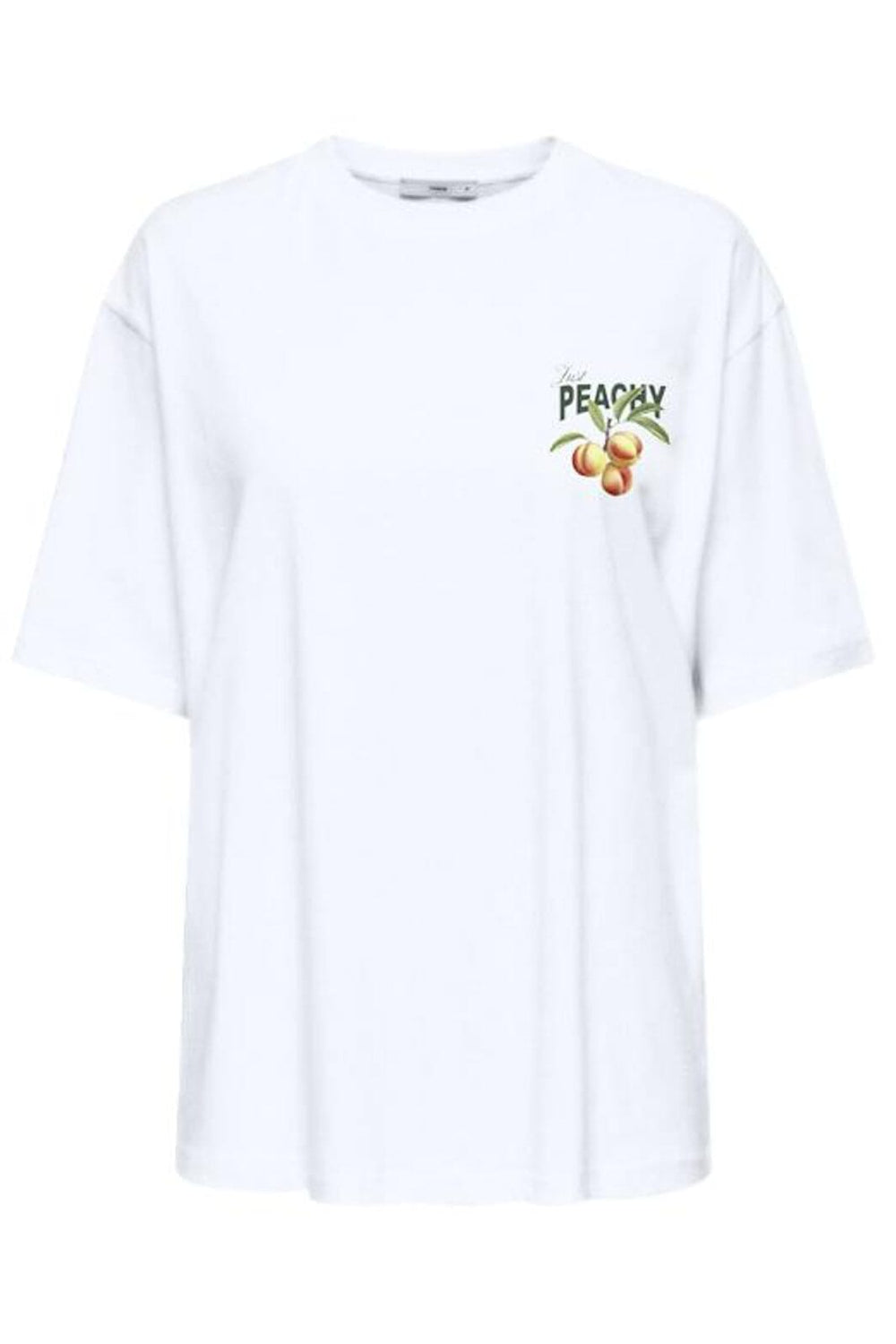 Only - Onlvivvi Life S/S Lovely Top - 4841615 Bright White Just Peachy
