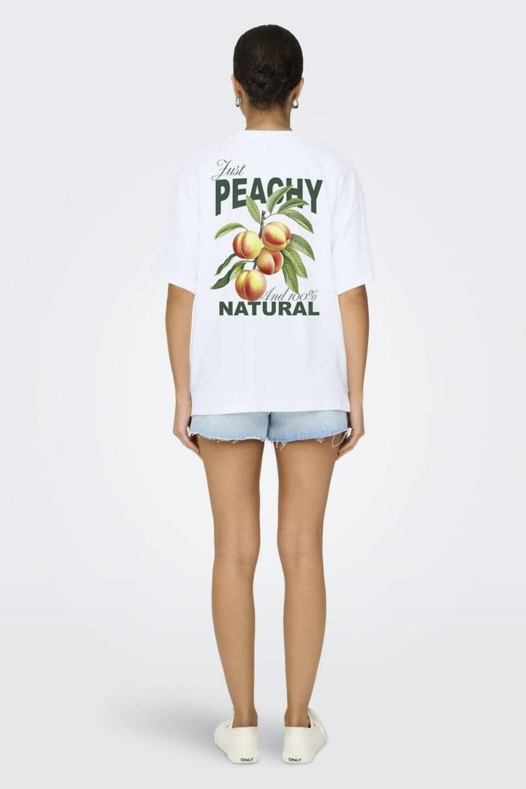Only - Onlvivvi Life S/S Lovely Top - 4841615 Bright White Just Peachy