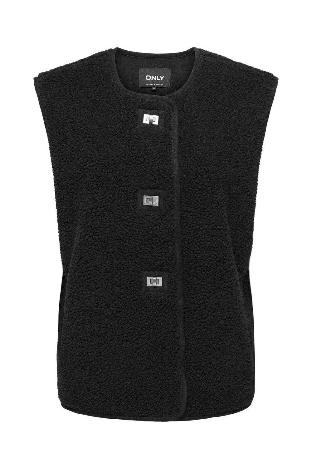 Only - Onlwendy Teddy Waistcoat - 4982797 Black