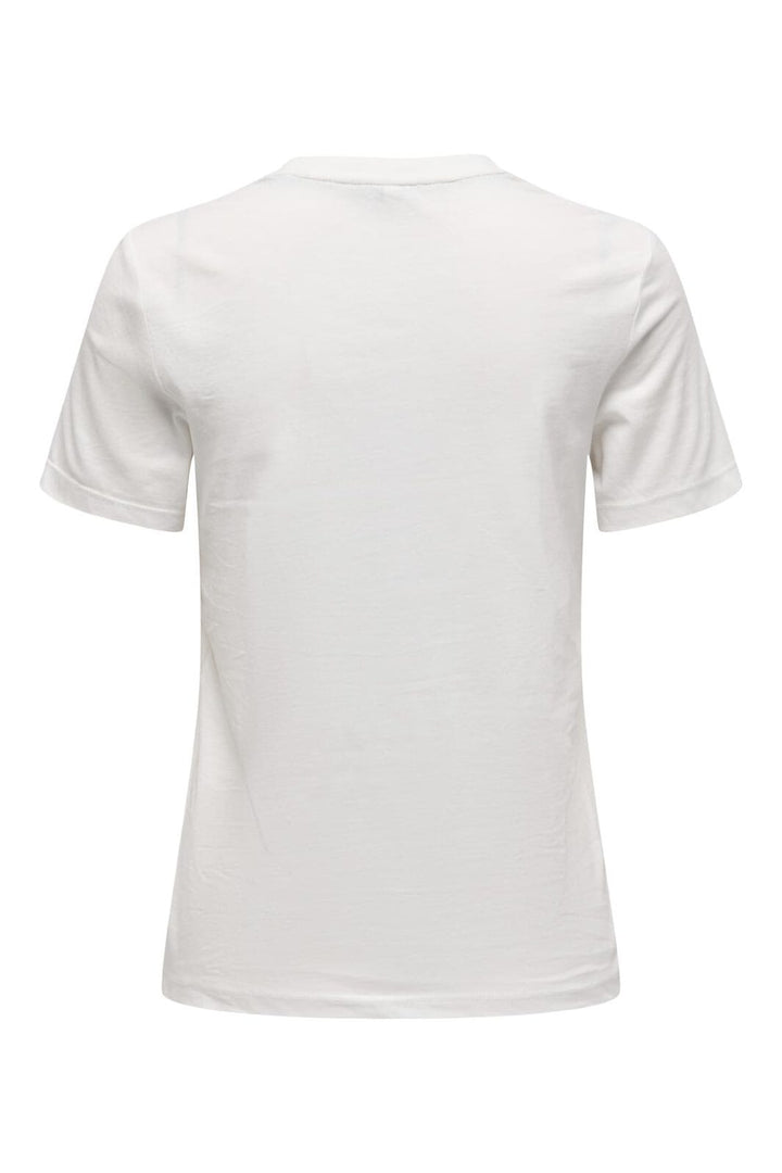 Only - Onlxmas Life Yrsa Christmas S/S Top - 4837835 Cloud Dancer Yrsa Merry