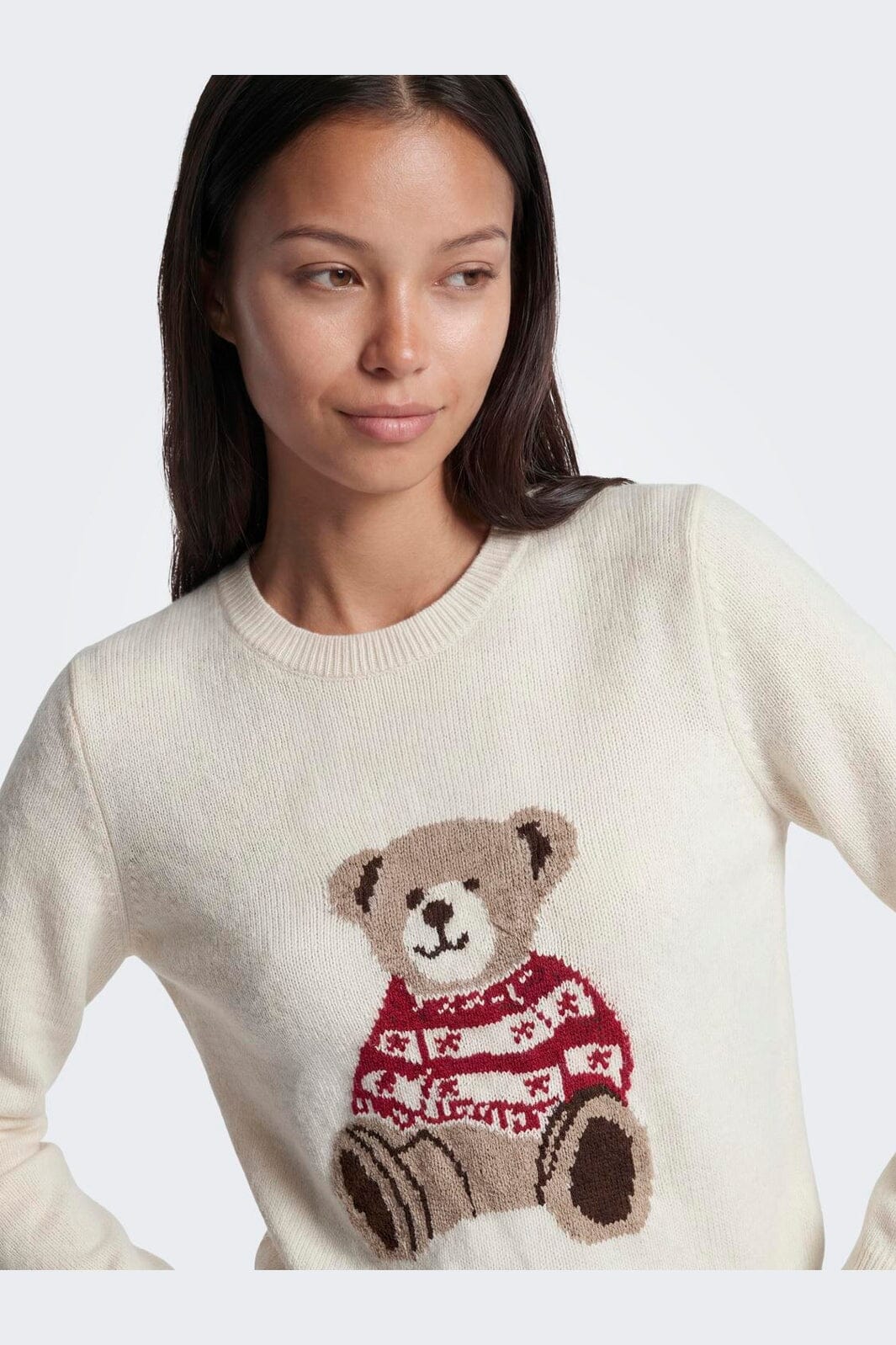 Only - Onlxmas Snowbear Ls O-Neck Knt - 5093917 Birch Alpine Bear/Malt B/Coffee C/Scoot/Mel