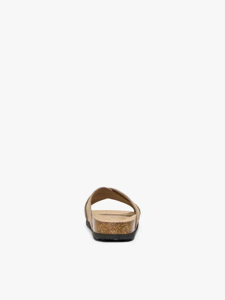 Only Shoes - Onlmaxi Madison-1 Cross Pu Nubuck - 4788983 Taupe Gray Sandaler 