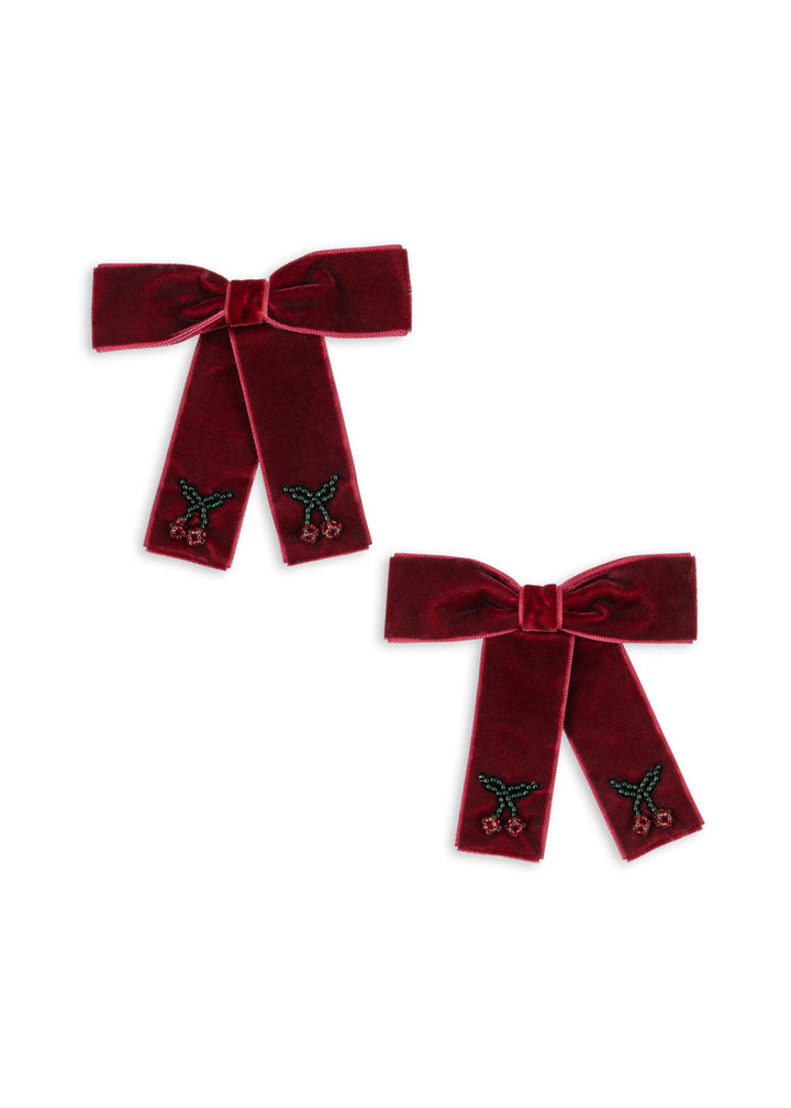 Konges Sløjd - 2 Pack Juliette Bow Hair Clip Ks104175 - Rio Red