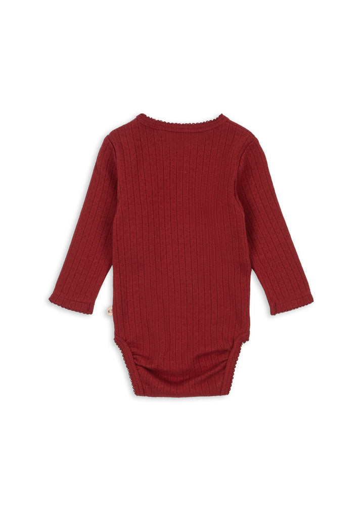 Konges Sløjd - Minnie Newborn Body Gots Ks104377 - Red Dahlia
