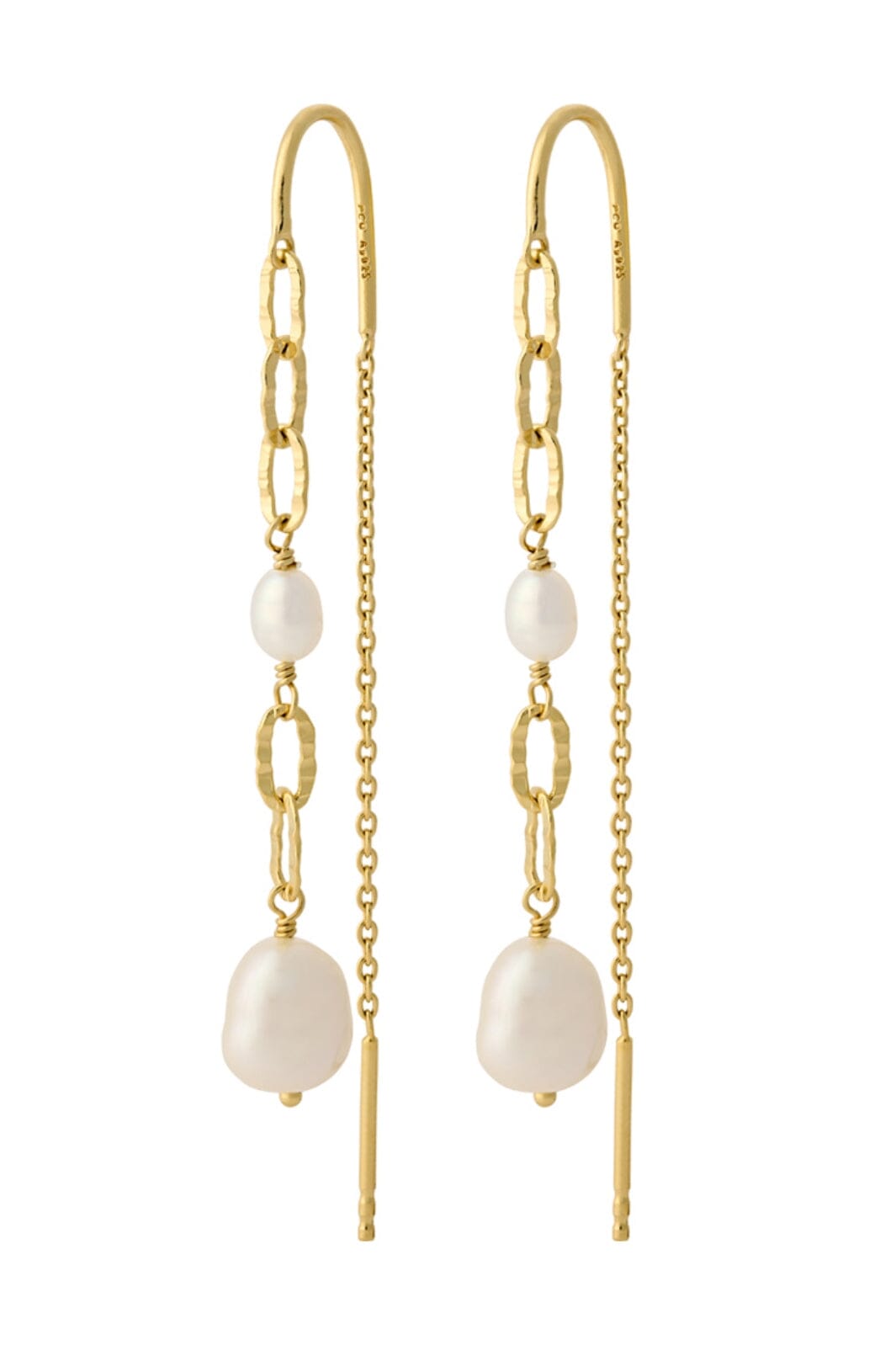 Pernille Corydon Jewellery - Seaside Earchains - Gold Plated Øreringe 