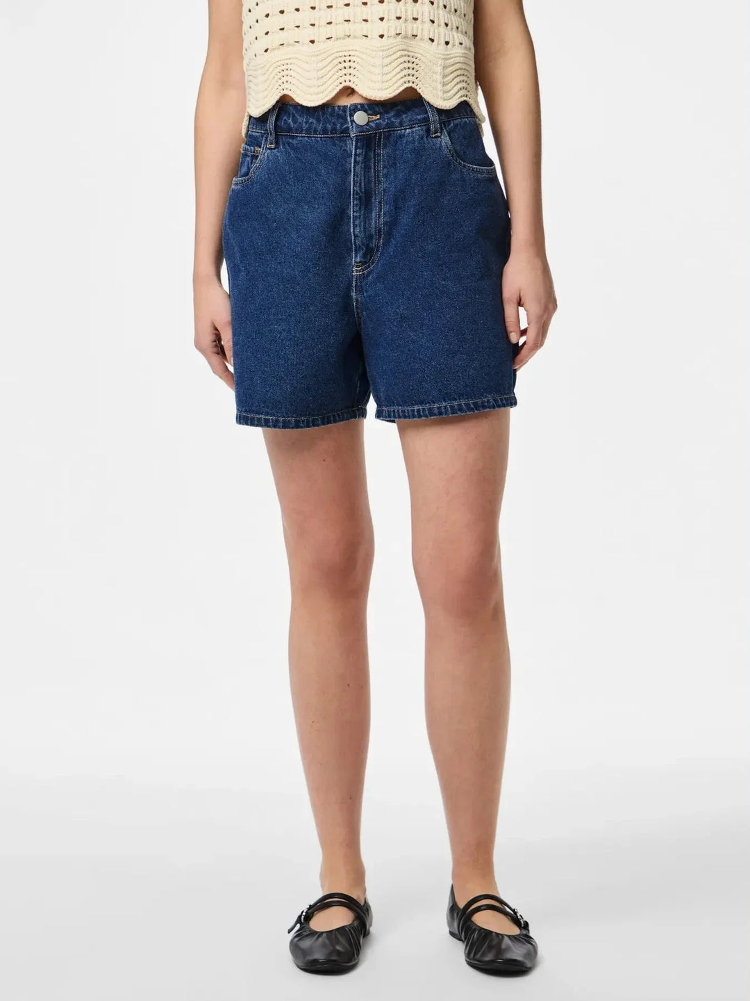 Pieces - Pcabbi Shorts - 4632583 Medium Blue Denim Shorts 