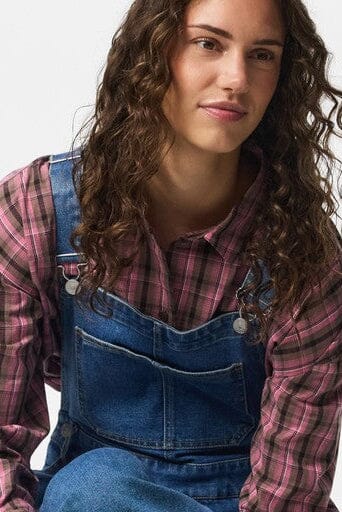 Pieces - Pcalice Oversize Dungaree - 5090716 Medium Blue Denim Overalls 