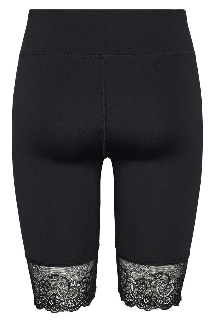 Pieces - Pcamiva Lace Bikeshorts - 4468785 Black Shorts 