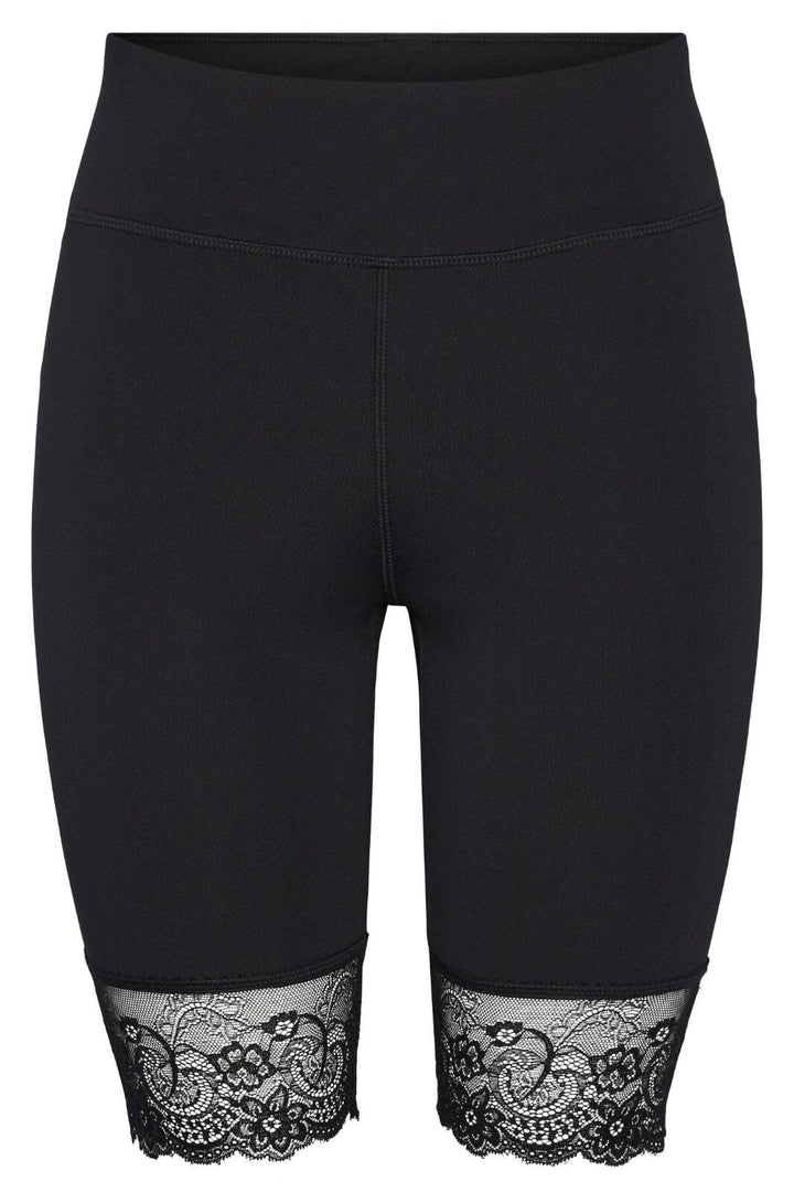 Pieces - Pcamiva Lace Bikeshorts - 4468785 Black Shorts 