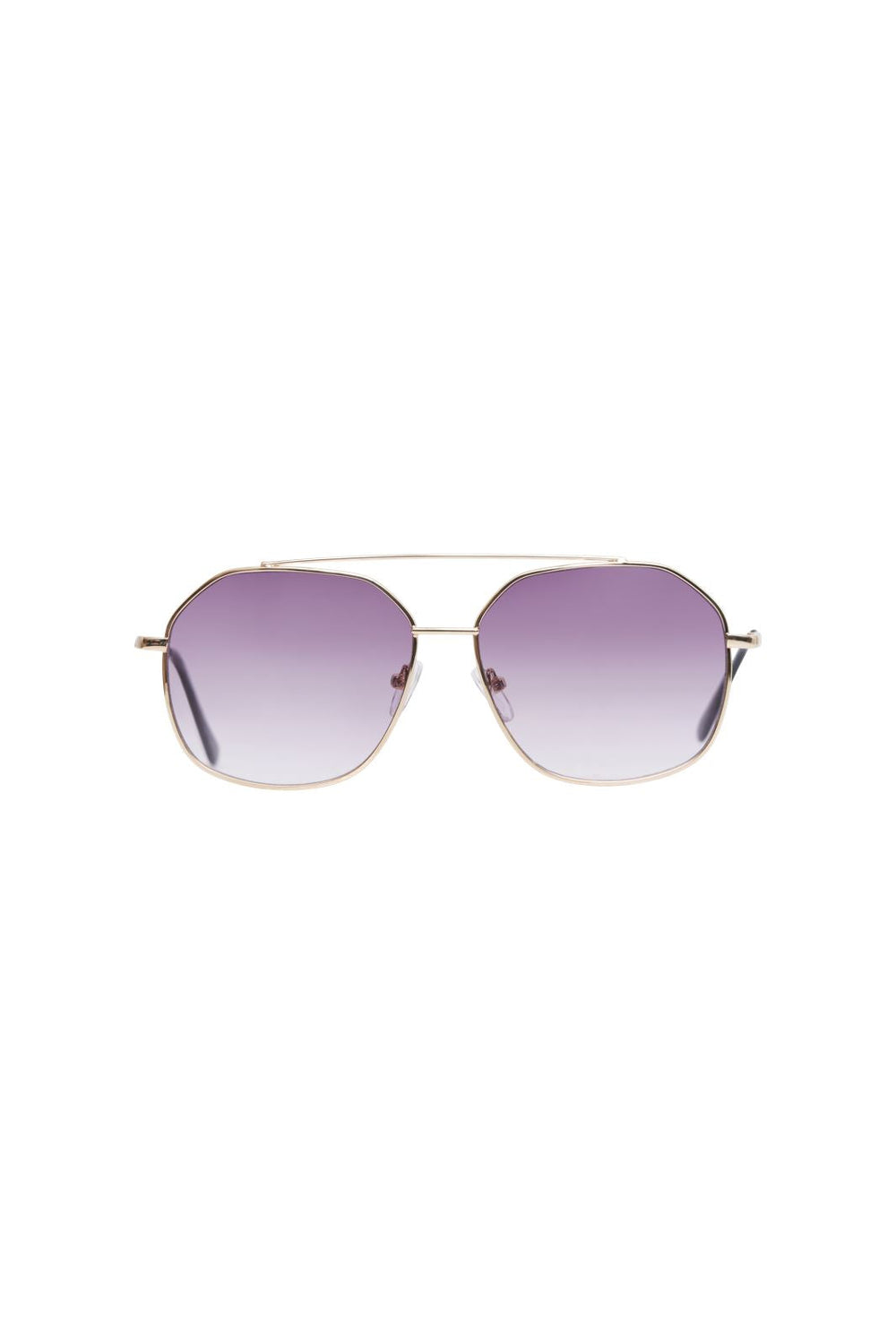Pieces - Pcandie M Sunglasses - 4399346 Gold Colour Purple Lens
