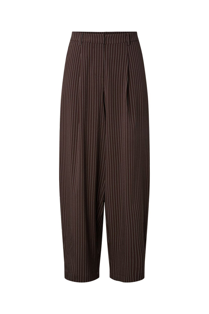 Pieces - Pcanja Bosella Barrel Pants - 5200648 Delicioso Pinstripes