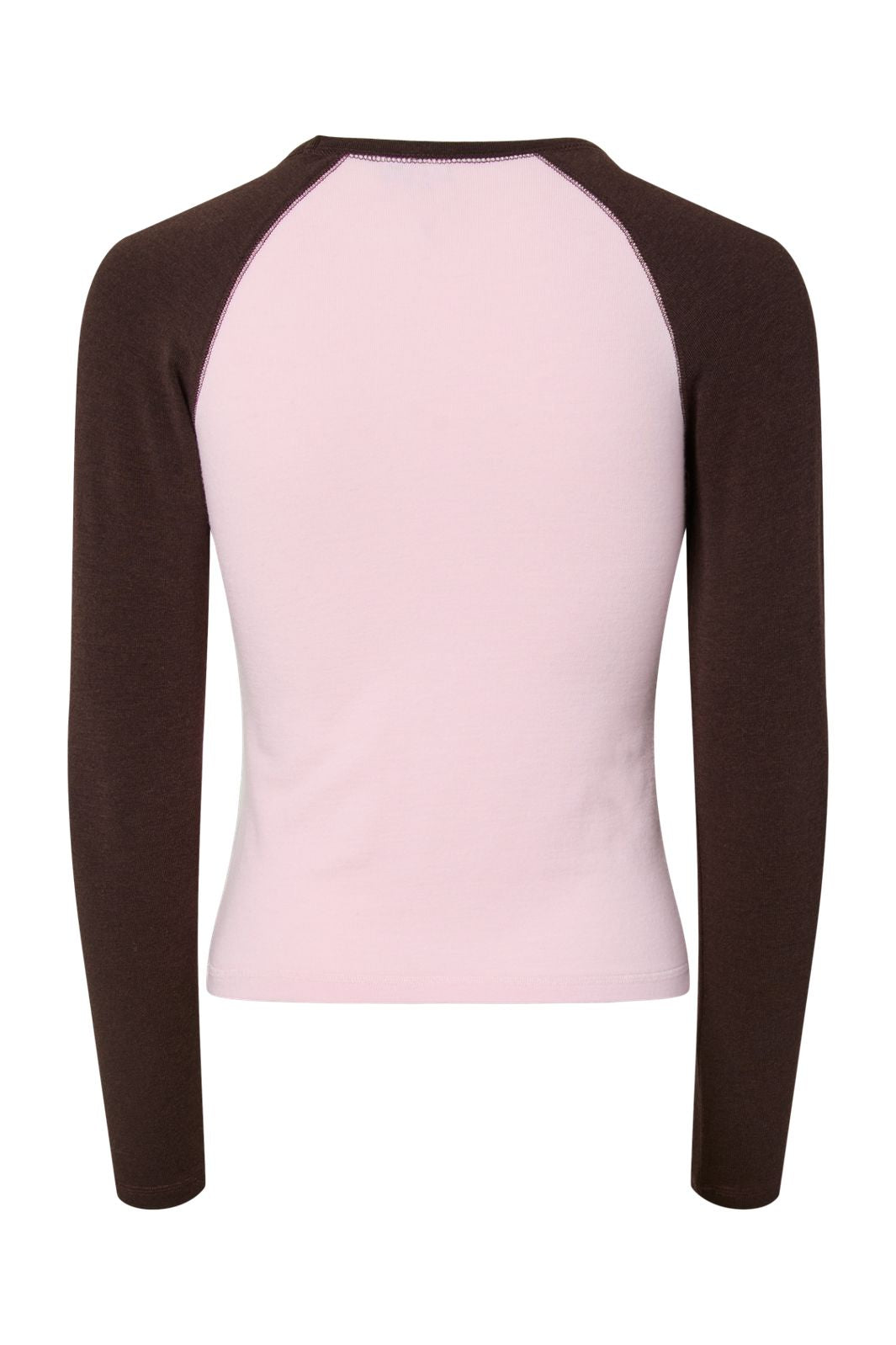 Pieces - Pcannalina Ls O-Neck Top - 5185350 Roseate Spoonbill Hot Fudge Sleeves