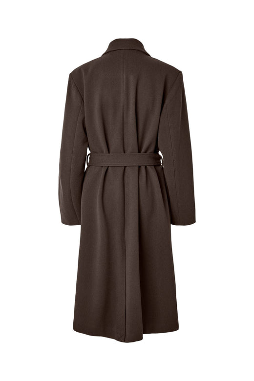 Pieces - Pcaya Long Coat - 5102327 Hot Fudge