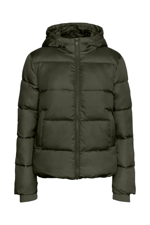 Pieces - Pcbee New Short Puffer Jacket - 4634267 Forest Night