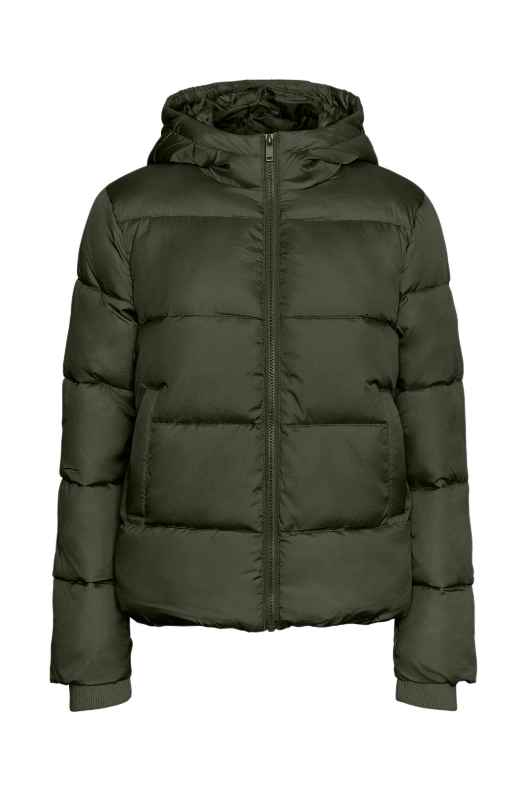 Pieces - Pcbee New Short Puffer Jacket - 4634267 Forest Night