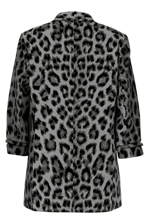 Pieces - Pcbosella 3/4 Printed Blazer - 4880942 Grey Leo